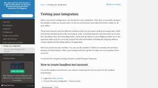 
                            10. Testing your integration — Login and Pay with Amazon / Login und ...