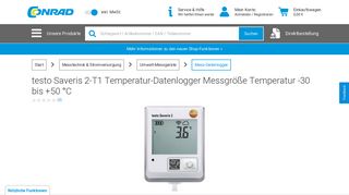 
                            7. testo Saveris 2-T1 Temperatur-Datenlogger Messgröße Temperatur ...