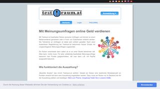 
                            6. testraum.at: Mit Meinungsumfragen online Geld verdienen