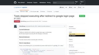 
                            13. Tests stopped executing after redirect to google login page · Issue ...