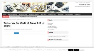 
                            12. Testserver für World of Tanks 9.18 ist online | Wargames-News