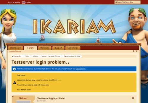 
                            3. Testserver login problem. - Game Discussion Archive - Ikariam EN