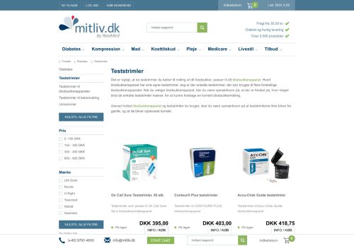 
                            7. Teststrimler | Køb teststrimler til blodsukker måling online her - MitLiv.dk