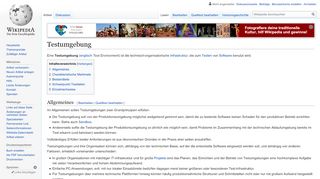 
                            2. Testumgebung – Wikipedia