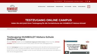 
                            1. Testzugang HUMBOLDT Matura-Schule Online Campus