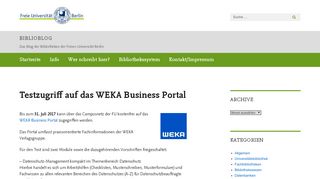 
                            9. Testzugriff auf das WEKA Business Portal – biblioblog