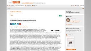 
                            12. Tetenal Europe im Sanierungsverfahren | markt intern