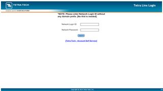 
                            1. Tetra Linx - Login Page - Tetra Tech