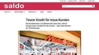 
                            8. Teurer Kredit für treue Kunden - Artikel - www.saldo.ch