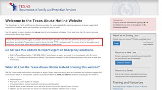 
                            13. Texas Abuse Hotline