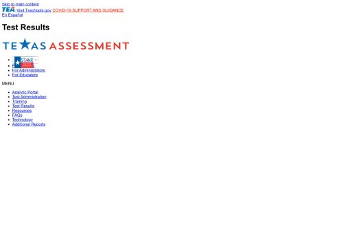 
                            8. Texas Assessment Management System — Test Results