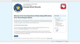 
                            6. Texas DPS: Licensee Driver Records - Texas.gov