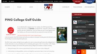 
                            10. Texas Golf Association - PING College Golf Guide