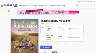 
                            11. Texas Monthly Magazine Subscription Discount | Magazines.com