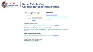 
                            5. Texas Nurse Aides Credential Manager