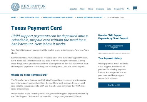 
                            11. Texas Payment Card | Office of the Attorney General