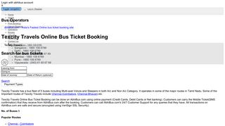 
                            3. Texcity Travels Online Bus Booking - Upto Rs.100 Off + Rs.575 Cash ...