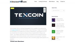 
                            10. TEXCoin Review – Is TEX Coin A Scam? - ICO Review Pro