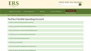 
                            7. TexFlex Flexible Spending Account | ERS
