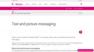 
                            1. Text and picture messaging | T-Mobile Support