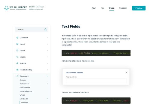 
                            10. Text Fields - WP All Import