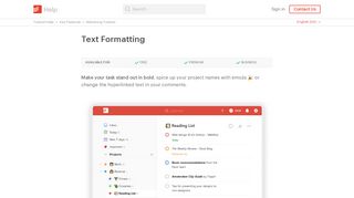 
                            5. Text Formatting – Todoist Help