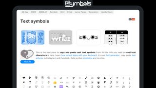 
                            6. Text Symbols (texting signs & special characters)