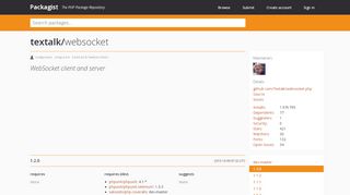 
                            10. textalk/websocket - Packagist