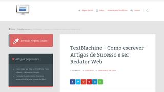 
                            6. TextMachine do Victor Palandi - Escrever artigos e ser Redator de ...