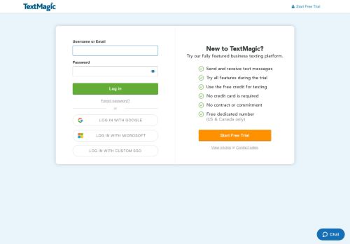 
                            5. TextMagic: Login to your account