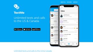 
                            6. TextMe- Unlimited free texting and calling to any phone