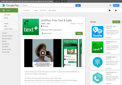 
                            7. textPlus: Free Text & Calls - Google Play のアプリ