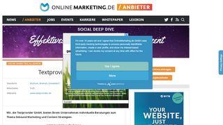 
                            6. Textprovider GmbH | OnlineMarketing.de