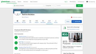 
                            13. Textron Aviation Employee Benefits and Perks | Glassdoor