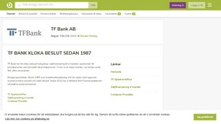 
                            10. TF Bank AB - Företagsinformation - Allabolag