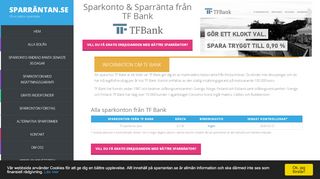 
                            7. TF Bank Sparkonto och sparränta. Jämför bankers bästa räntan från ...