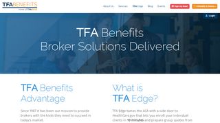 
                            5. TFA EDGE: Health Insurance & Benefits Broker Tools & Resources