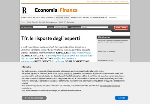 
                            13. Tfr, le risposte degli esperti - Repubblica.it