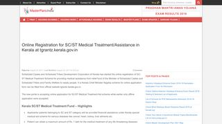 
                            5. tgrantz.kerala.gov.in – Online Registration for SC/ST Medical ...