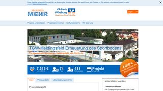
                            12. TGW-Heidingsfeld Erneuerung des Sportbodens - VR-Bank Würzburg