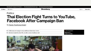 
                            7. Thai Election Fight Turns to Youtube, Facebook Amid Campaign Ban ...