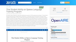 
                            10. Thai Student Ability on Speexx Language Training Program | Zenodo