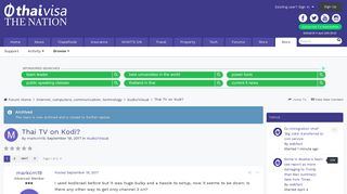 
                            6. Thai TV on Kodi? - Audio/Visual - Thailand Visa Forum by Thai Visa ...