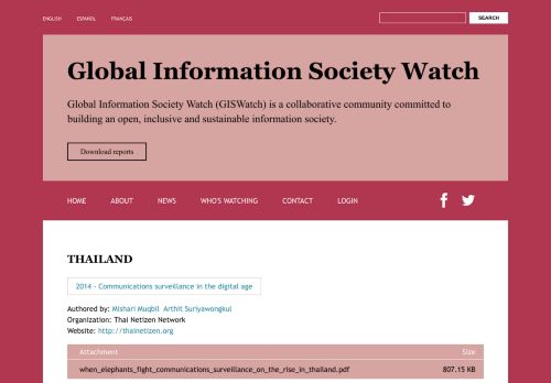 
                            9. Thailand | Global Information Society Watch