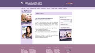 
                            3. ThaiLoveLines - Login to begin Dating in Thailand