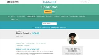 
                            5. Thais Ferreira 50010 (PSOL) Deputada Estadual | Rio de Janeiro ...