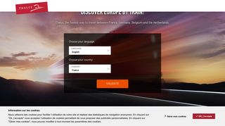 
                            2. Thalys: Choose your language and your country