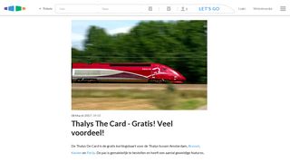 
                            7. Thalys The Card - Gratis! Veel voordeel! - HappyRail