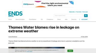 
                            12. Thames Water blames rise in leakage on extreme weather | Login ...