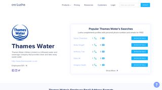 
                            9. Thames Water - Email Address Format & Contact Phone Number